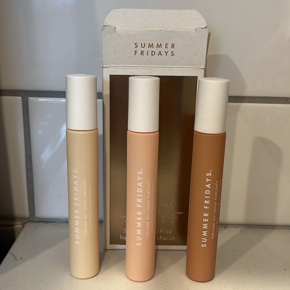 Summer Fridays The Trio Perfume Oil Rollerballs in Coconut, Citrus & Vanilla